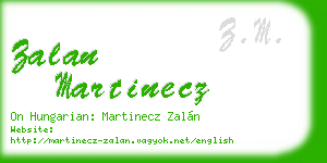 zalan martinecz business card